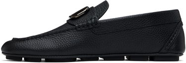 Doplnky Valentino Valentino Garavani VLogo Signature Grainy Calfskin Driving Loafers Čierna | 6Y2S0G30BNT, 2