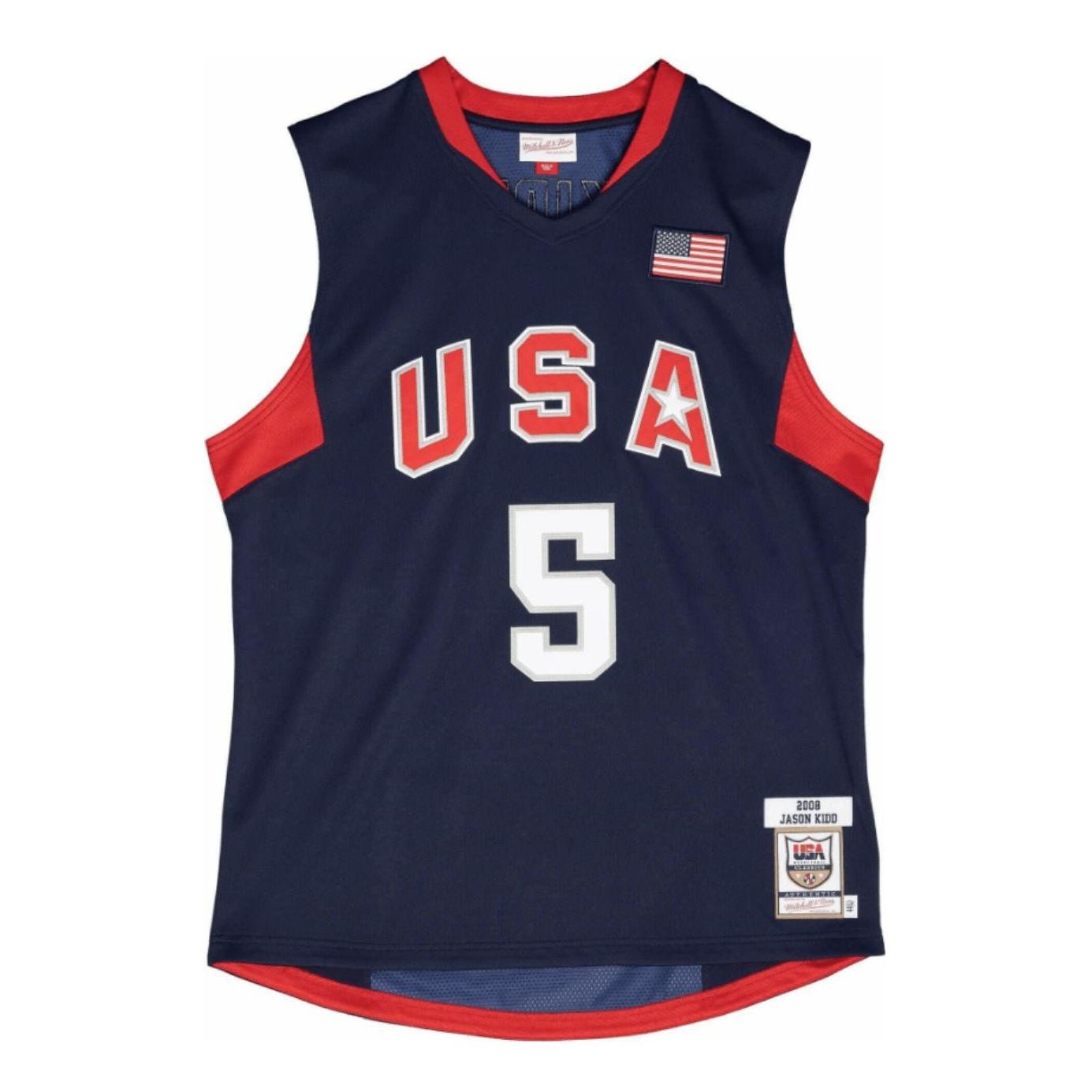 Tielko Mitchell & Ness Mitchell & Ness USA Basketball #5 Jersey Navy | AJY44384-USA08JKINAVY, 0