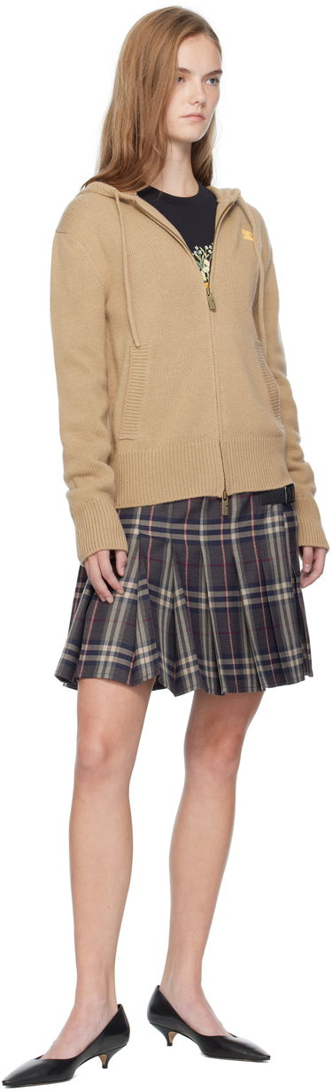 Mikina Burberry Burberry EKD Knit Zip Hoodie Béžová | 8110687, 3