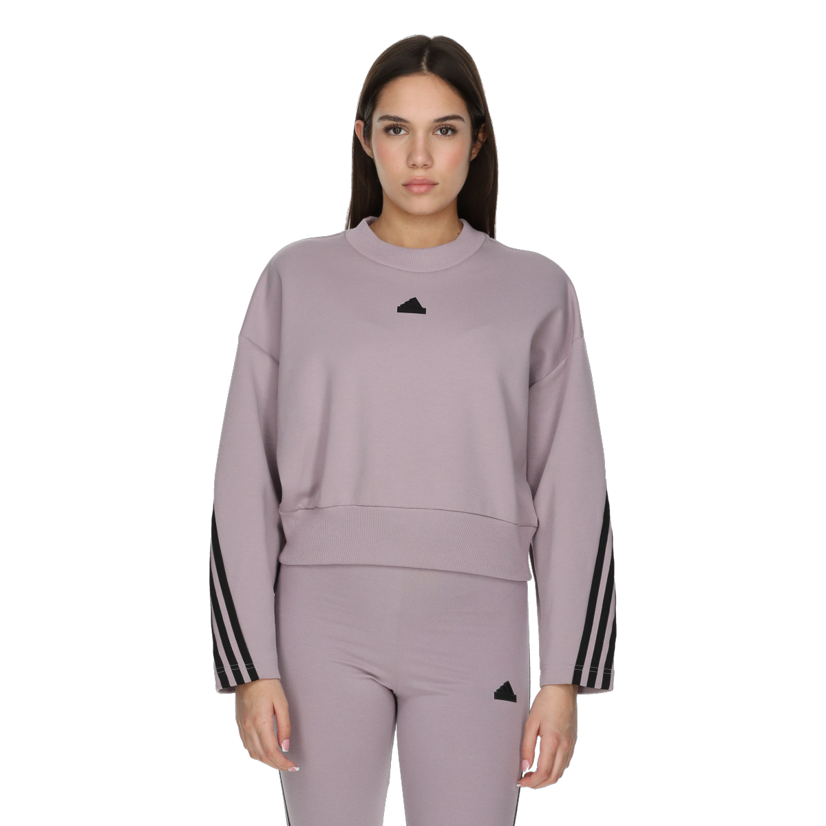 Súprava adidas Originals Future Icons Cropped Sweatshirt and Leggings with 3-Stripes Fialová | IS3880, 0