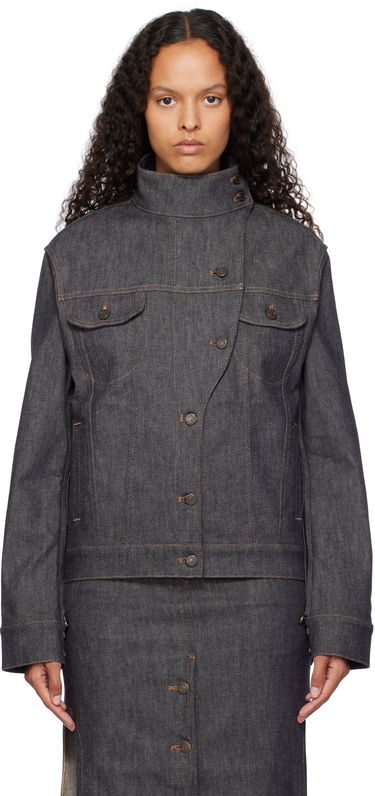 Bunda Courrèges Motorcycle Denim Jacket Modrá | 424DBL217DE0035, 0