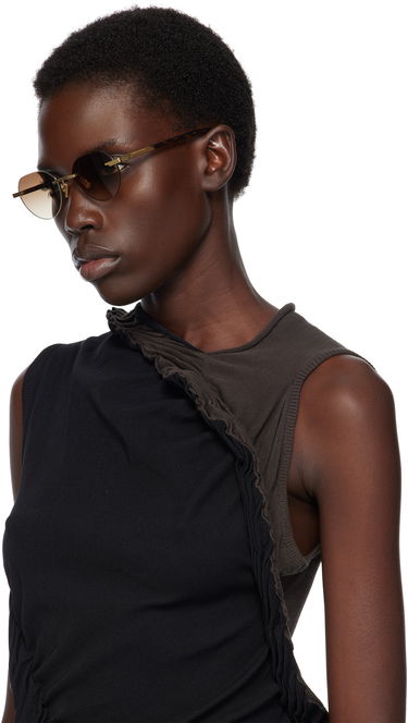 Slnečné okuliare Bottega Veneta Bottega Veneta Rimless Sunglasses Hnedá | BV1379S-003, 3