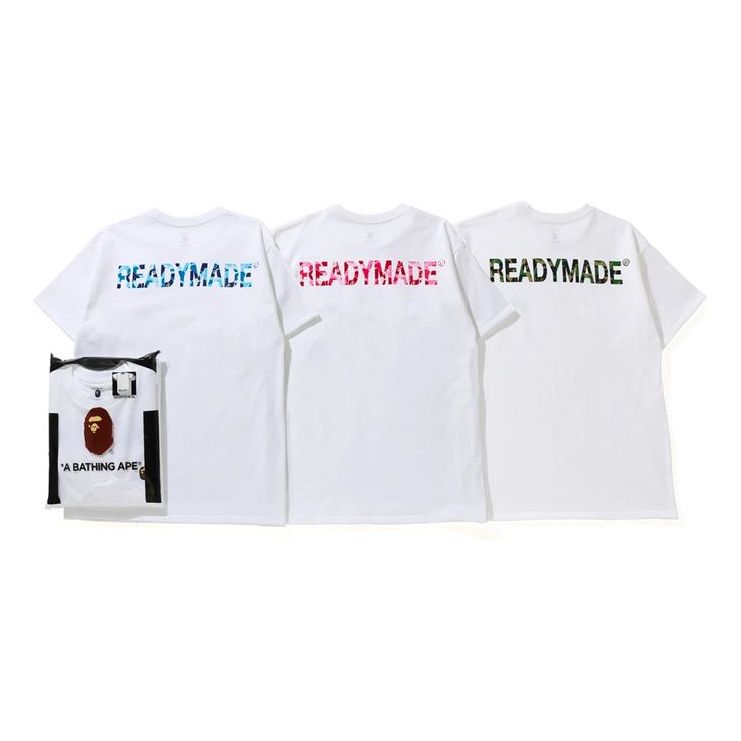Tričko BAPE Bathing Ape x READYMADE Crossover Logo T-Shirt Biela | 1H23-183-901