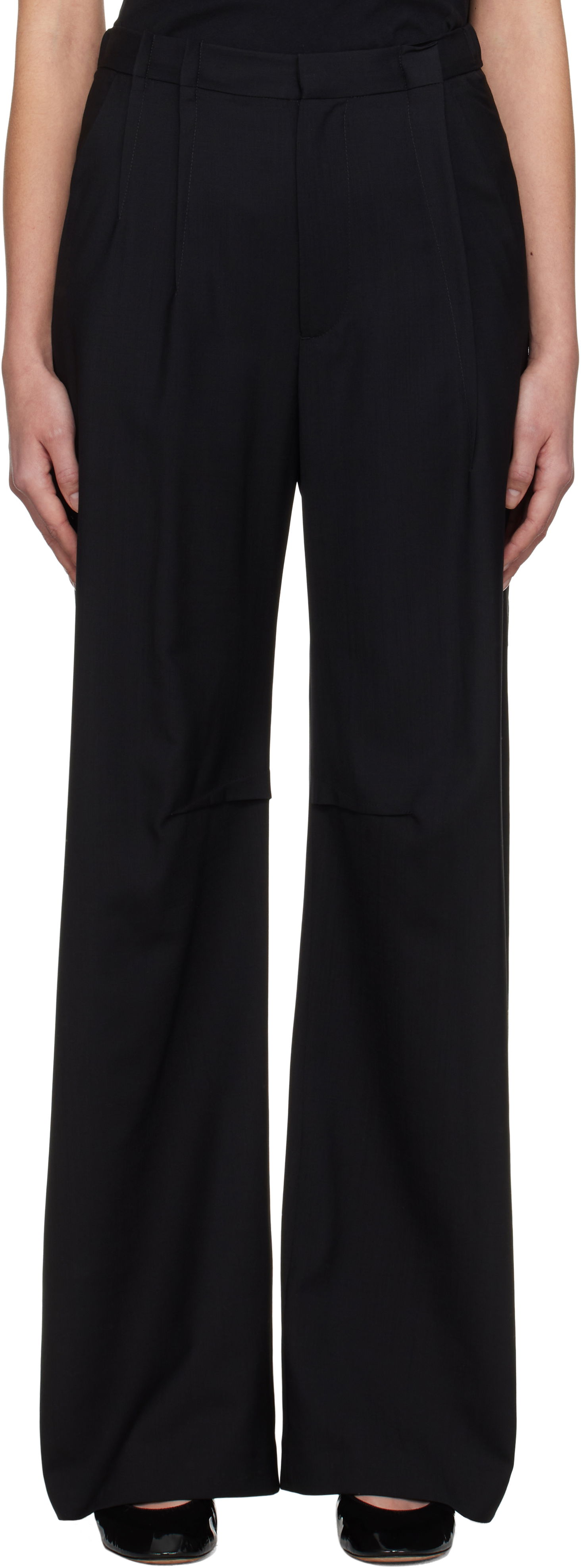 Nohavice Maison Margiela MM6 Maison Margiela Tailoring Wool Trousers Čierna | S52KA0517 M35080, 0