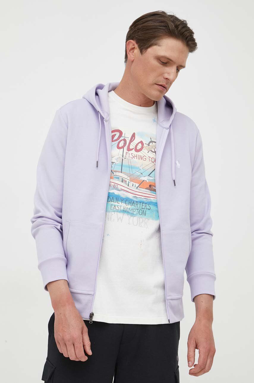 Mikina Polo by Ralph Lauren Polo-Pony Zipped Sweatshirt Fialová | 710881517, 0
