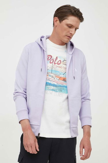 Mikina Polo by Ralph Lauren Polo-Pony Zipped Sweatshirt Fialová | 710881517, 0