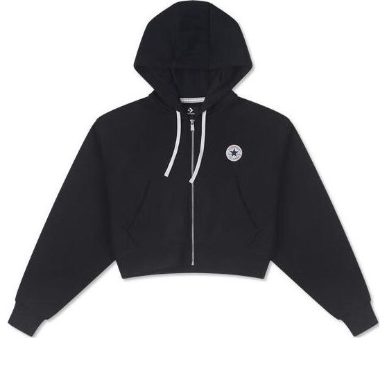 Mikina Converse Retro Chuck Cropped Hoodie Čierna | 10026150-A01, 0