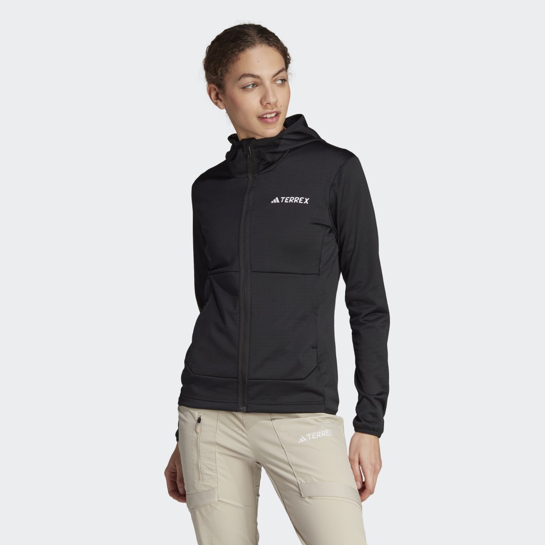 Bunda adidas Performance Terrex Xperior Light Fleece Hooded Jacket Čierna | IB1823, 1