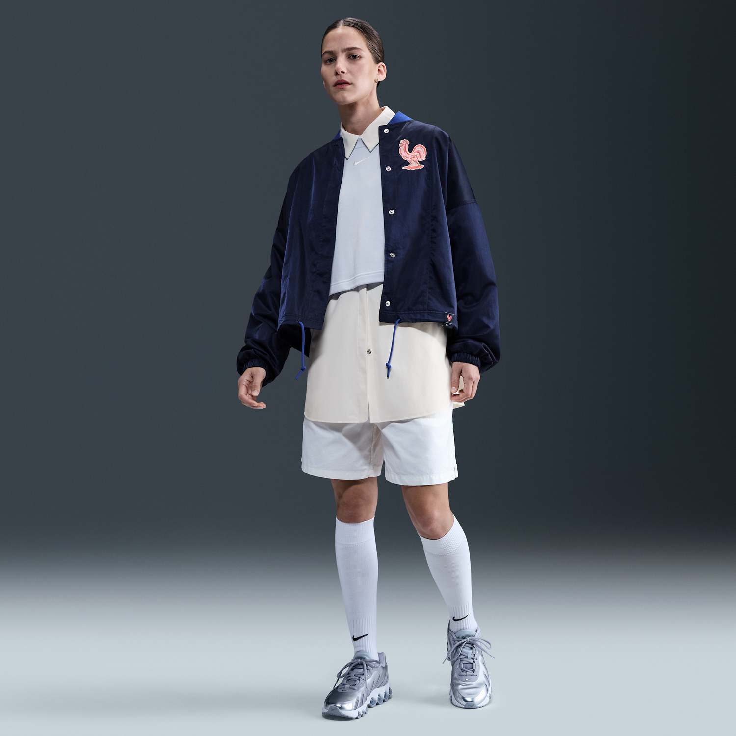 Bomber bunda Nike Nike Air Woven FFF Bomber Jacket Navy | HF5142-492, 1