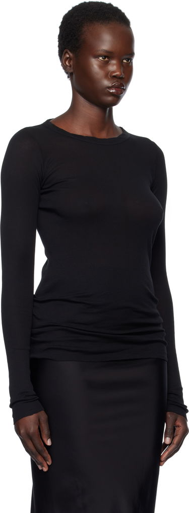 Sveter Rick Owens Rick Owens Hollywood Rib Long Sleeve T-Shirt Hnedá | RP01E7202 MR, 4