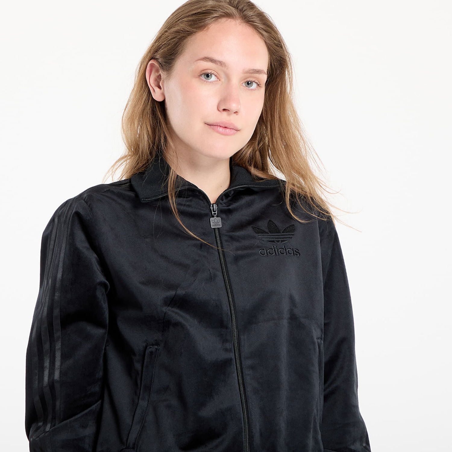 Mikina adidas Originals Adicolor Velour Track Top Čierna | JY2592, 1
