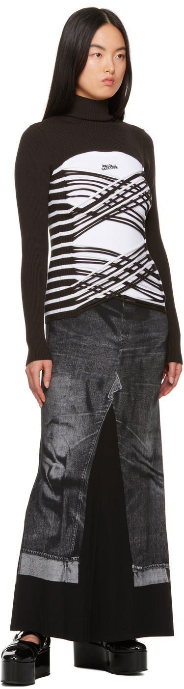 Sveter Jean Paul Gaultier Jean Paul Gaultier Striped Turtleneck Top Čierna | 23/15-F-PL038-M056-6001, 3