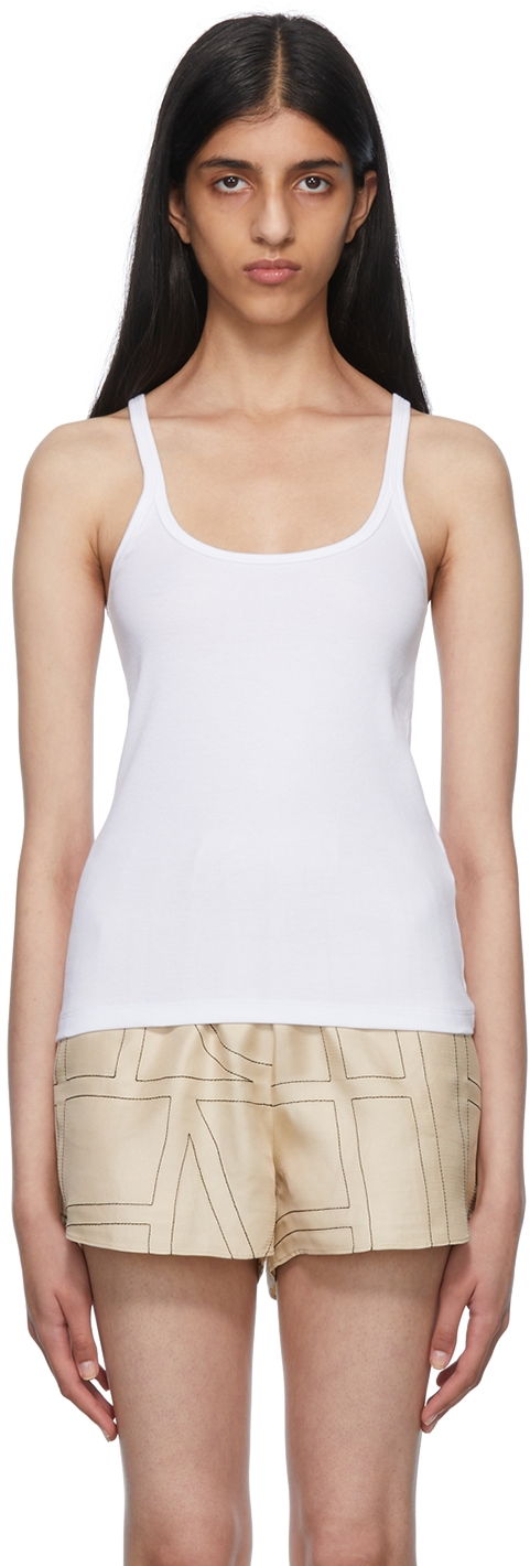 Tielko TOTEME TOTEME Organic Cotton Tank Top Biela | 213-458-772, 0