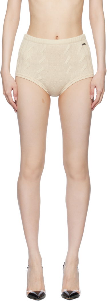 Nohavičky Blumarine Blumarine Braid Cable Knit Shorts Béžová | P522P179A, 0