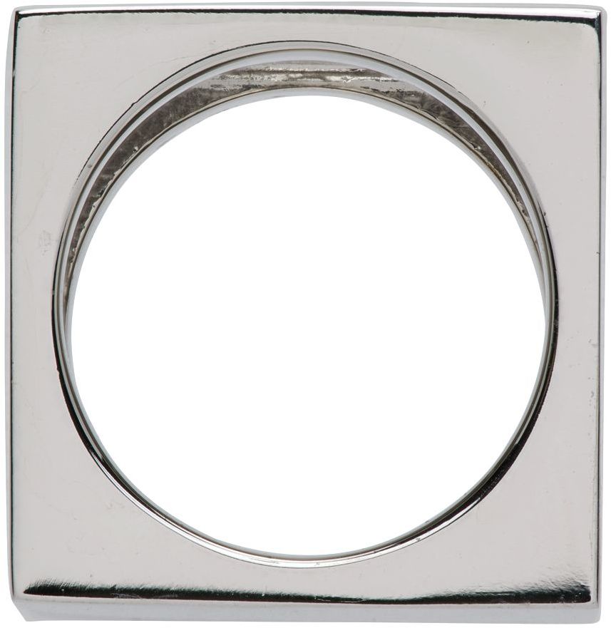 Prsteň We11done Square Logo Dice Ring Metalická | WD-AJ1-22-703-U-BW, 1