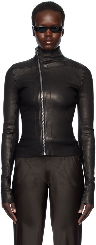 Sveter Rick Owens Rick Owens Hollywood Gary Leather Jacket Čierna | RP01E7701 LSV, 0