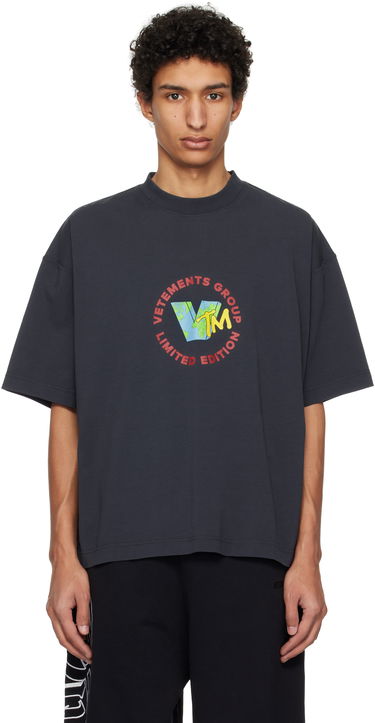 Tričko VETEMENTS VETEMENTS 'VTM' World Cropped Boxy T-Shirt Šedá | UA66TR715N, 0