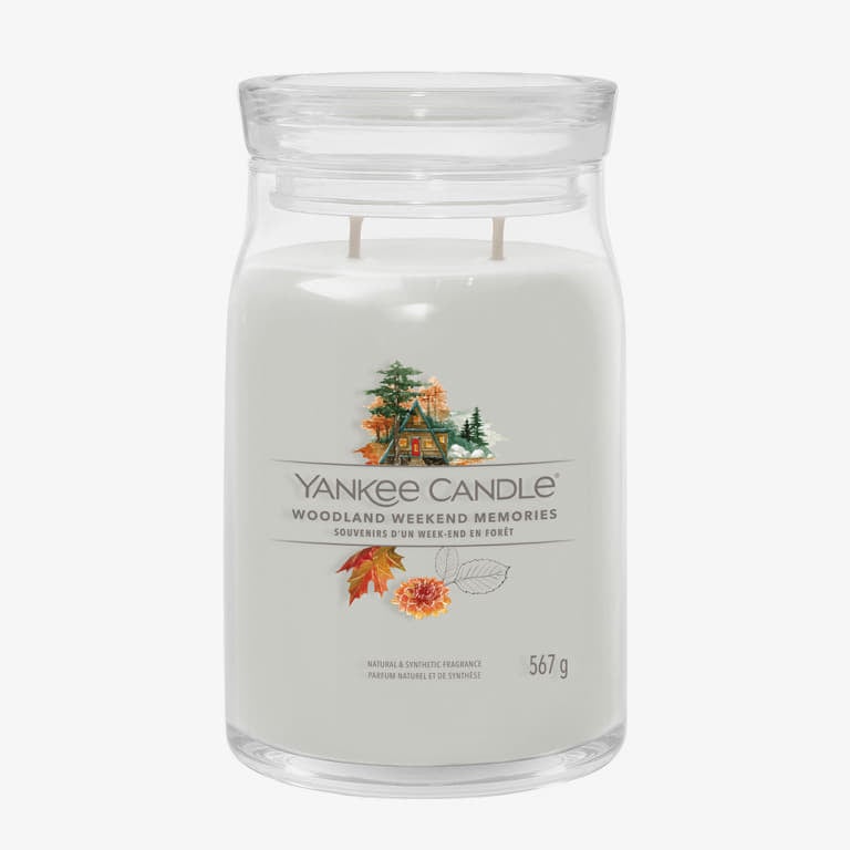 Sviečka Yankee Candle Large Jar Candle Woodland Weekend Memories 2 Wicks Biela | 42173, 0