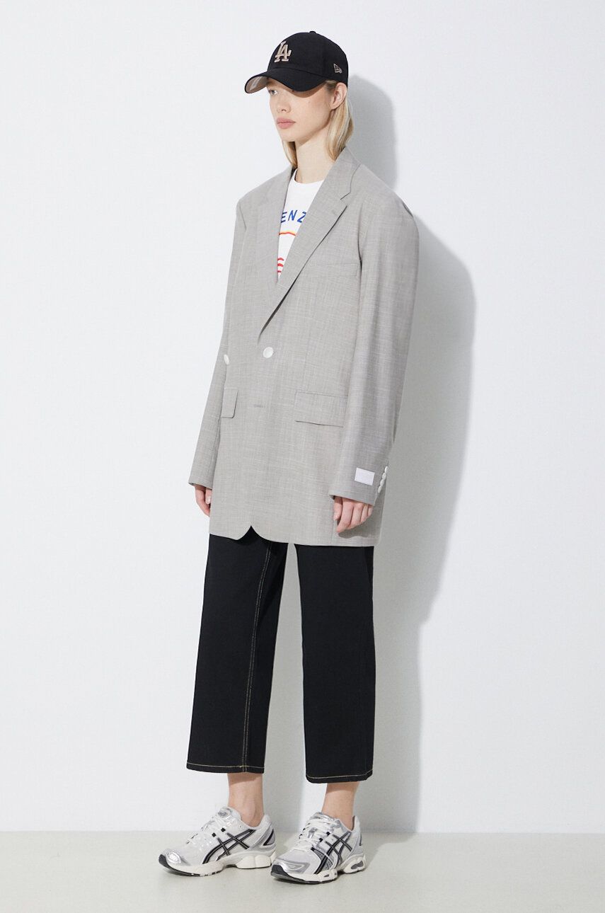 Vesta KENZO Solid Kimono Blazer Šedá | FE52VE2469RB.96, 0
