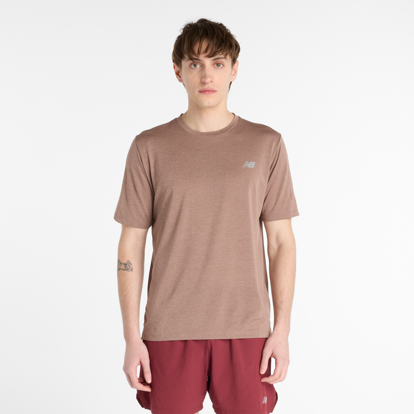 Tričko New Balance Men's T-Shirt MT41253 Hnedá | NBMT41253EAT