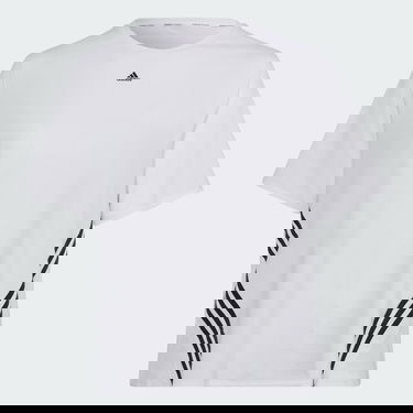 Tričko adidas Performance Train Icons 3-Stripes Plus Size Biela | HI5698, 4
