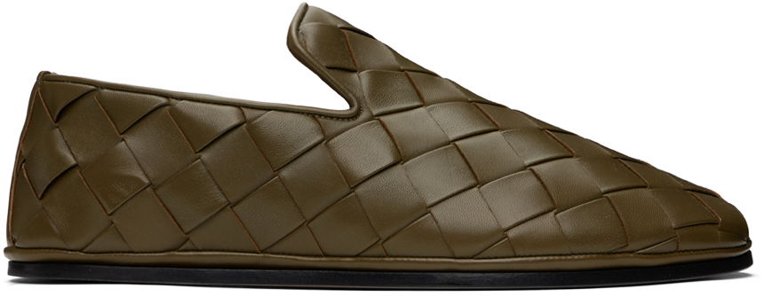 Oblečenie Bottega Veneta Bottega Veneta Sunday Woven Leather Slippers Zelené | 775315V2ED0, 0