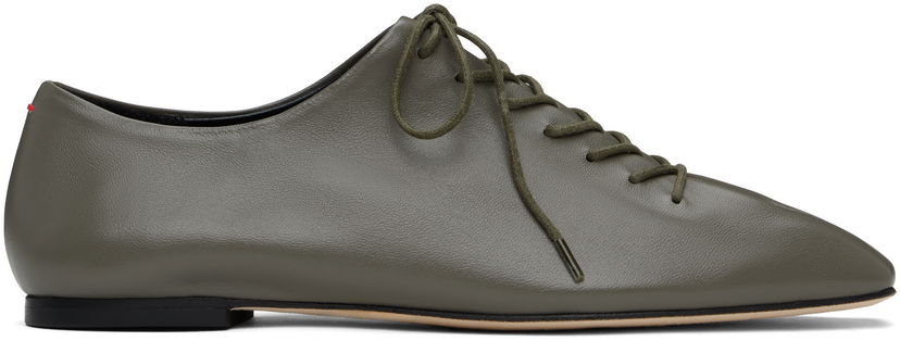 Oblečenie Aeyde Aeyde Isla Nappa Leather Derbys Zelené | A11-FL-RKLS08FL166-SS25-1007-007