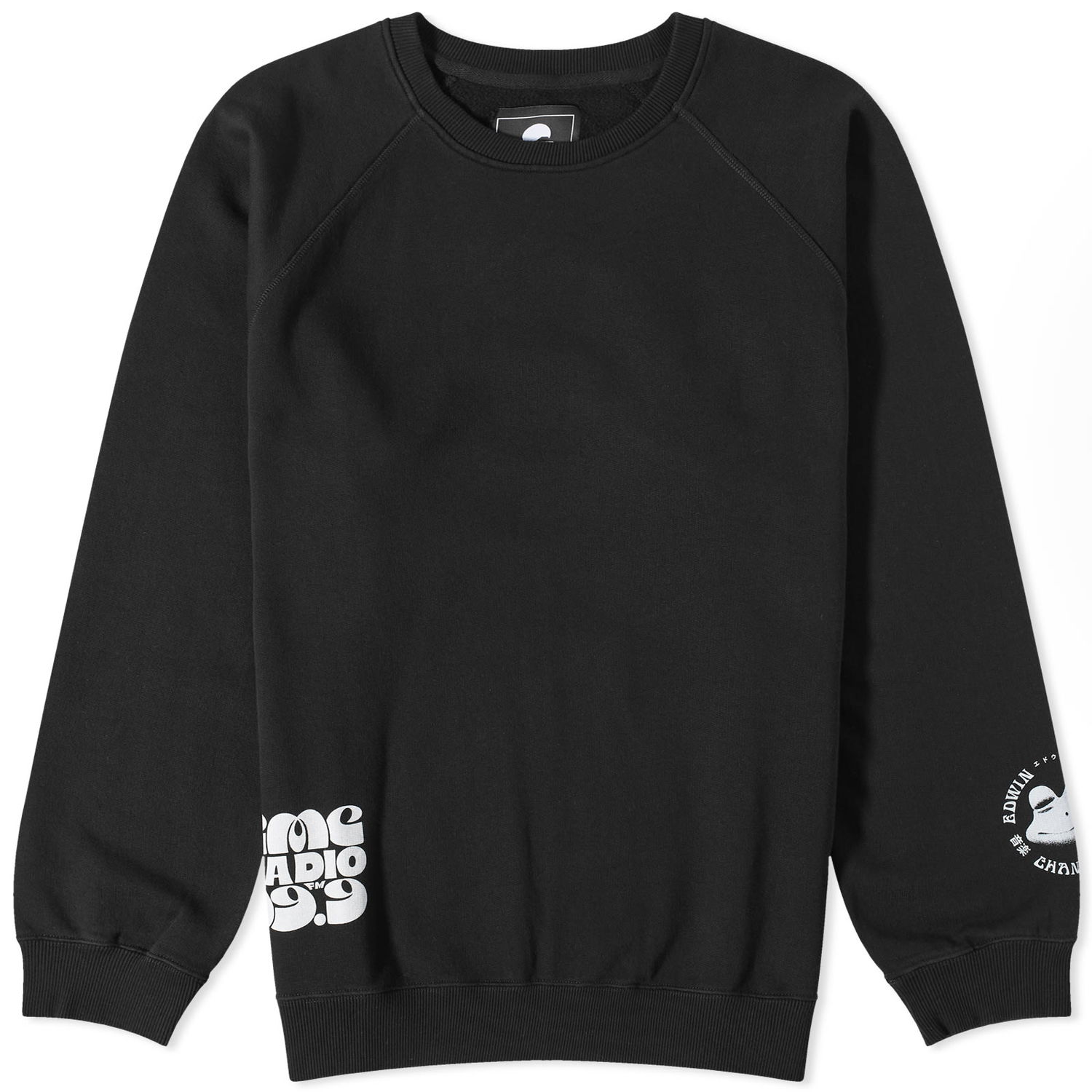 Sveter EDWIN EMC Radio Crew Sweat Large Čierna | I033210-8967-89-67, 1
