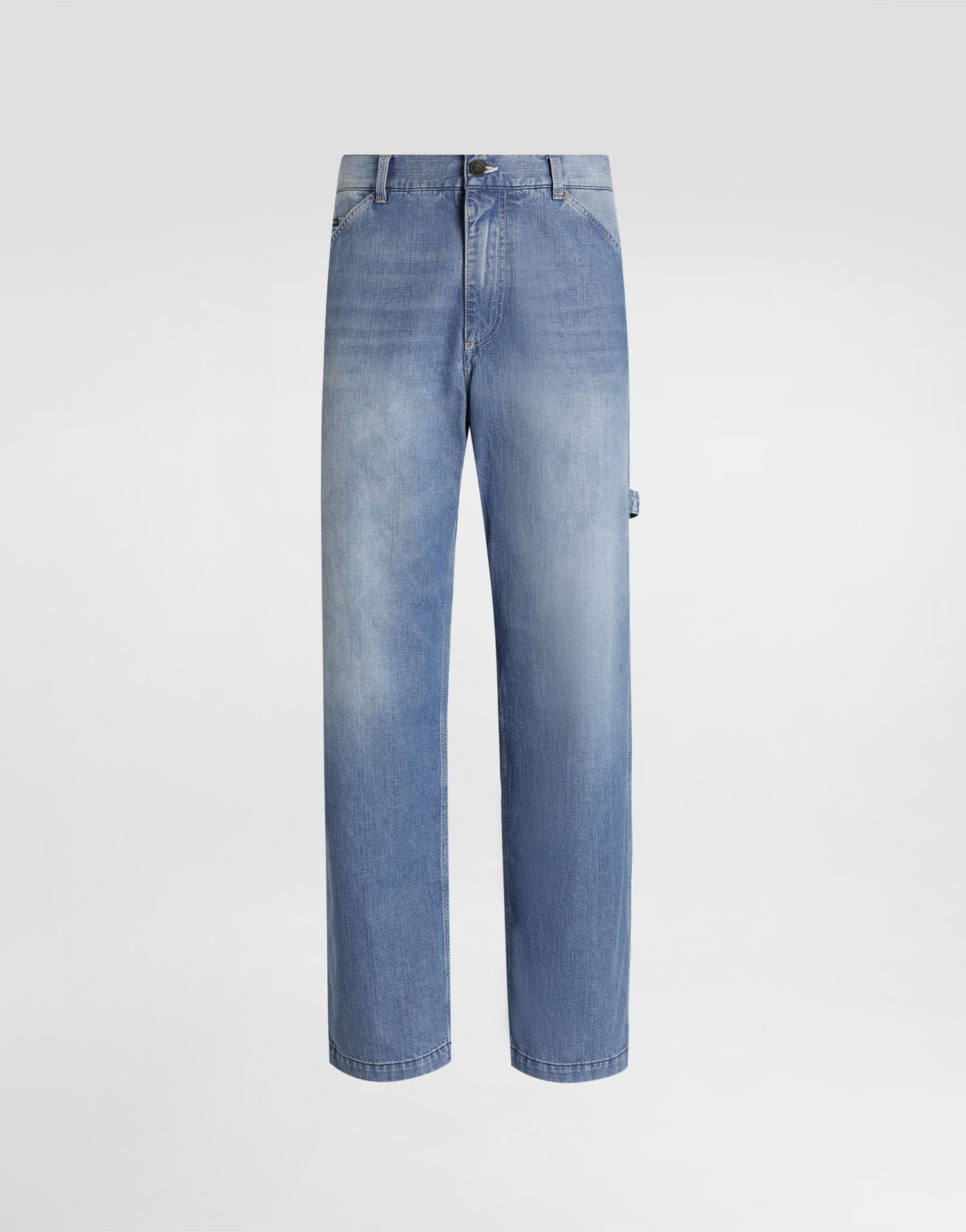 Džínsy Dolce & Gabbana Straight Fit Denim Jeans with Hammer Loop Modrá | GP1E6DG8OI7S9001, 0