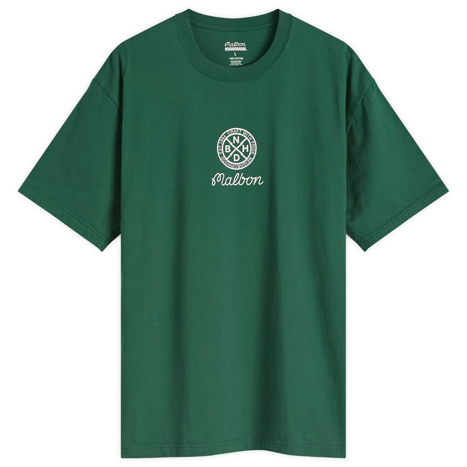 Tričko Neighborhood Neighborhood x Malbon Golf SS-2 Tee, Size L Zelené | 251PC54N-ST02-GRN, 0