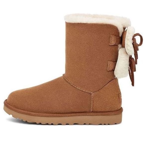 Tenisky a topánky UGG Classic Double Bow Short Boots Hnedá | 1127131-CHE