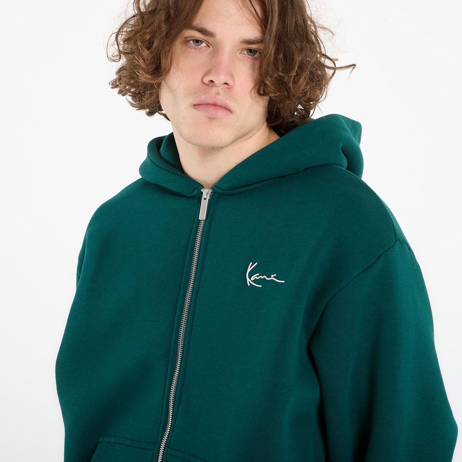 Mikina Karl Kani Karl Kani Small Signature Essential Os Zip Hoodie Zelené | PD00011630, 1