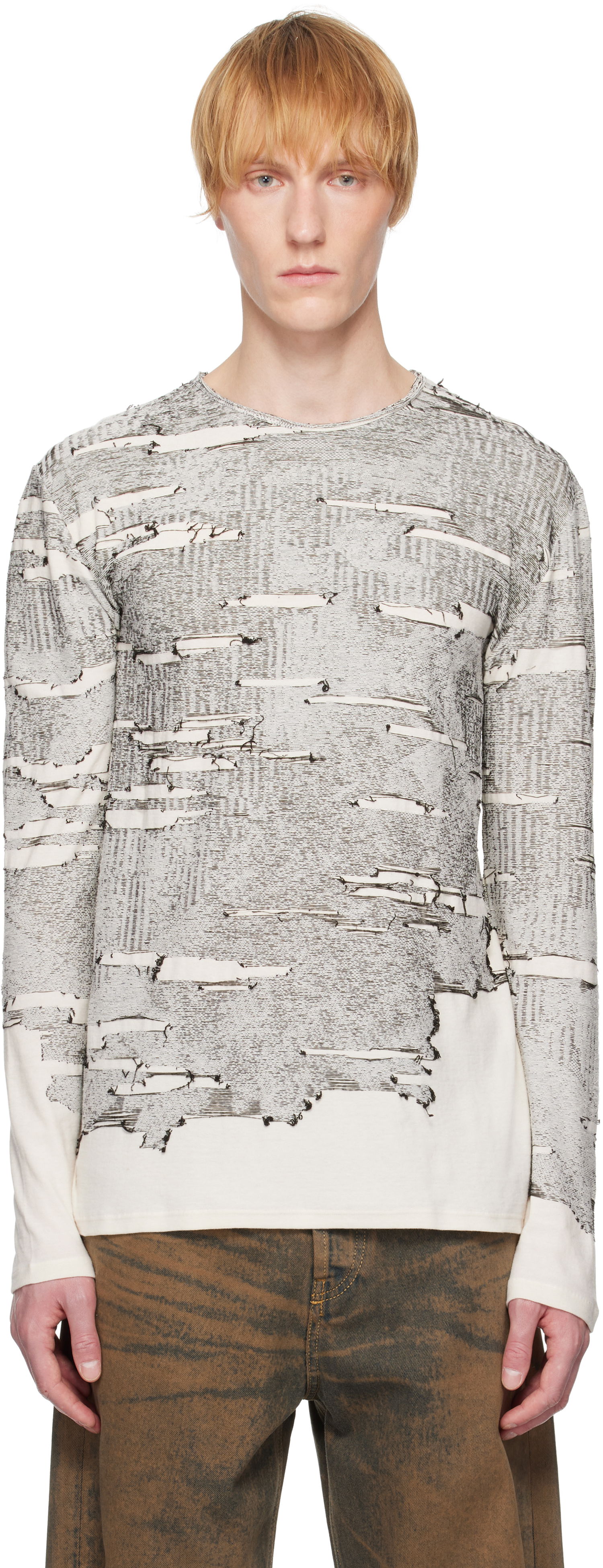 Tričko Diesel Diesel K-Cadmo Long Sleeve T-Shirt Biela | A18119-0AFBV-129, 0