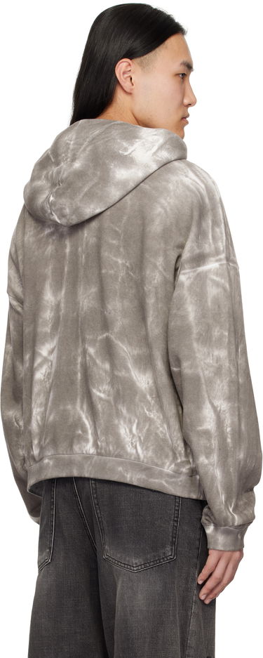 Mikina We11done We11done Muddy Zip-Up Hoodie Šedá | WD-TJ0-25-819-U-BK, 2