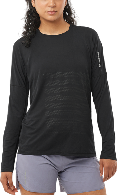 Tričko Salomon Salomon Sense Aero Long Sleeve Graphic Tee Čierna | lc2695-0, 0