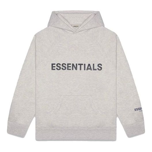 Mikina Fear of God Essentials 3D Silicon Applique Pullover Hoodie Šedá | FOG-FW20-341