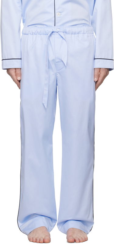 Pyžamo TEKLA Sateen Pyjama Pants Modrá | SWP-BLU, 0
