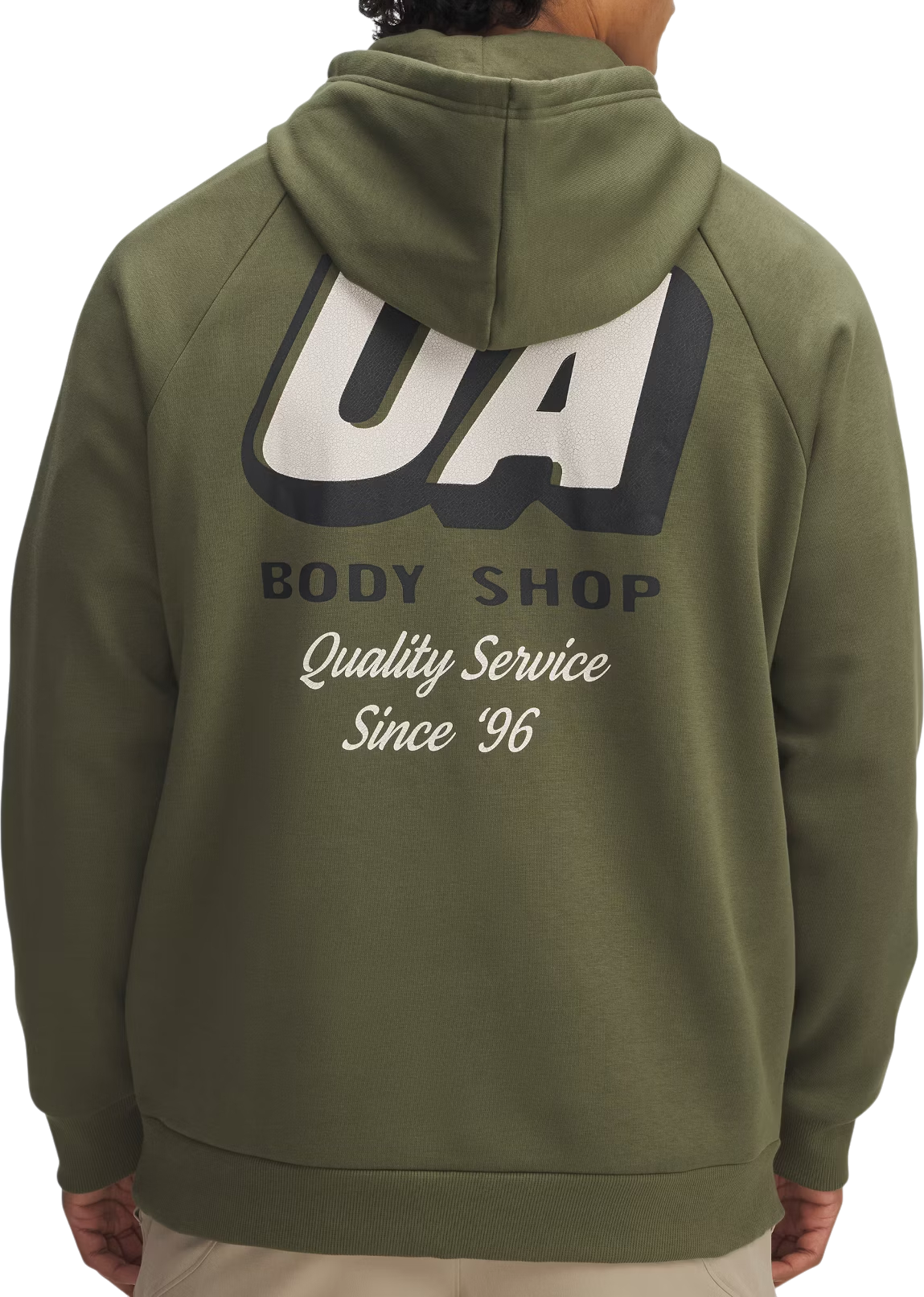 Mikina Under Armour Rival Fleece Hooded Sweatshirt with 'We lift it all' Design Zelené | 6003955-390, 1