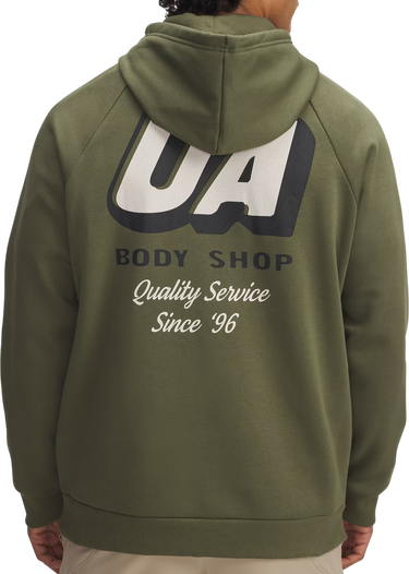 Mikina Under Armour Rival Fleece Hooded Sweatshirt with 'We lift it all' Design Zelené | 6003955-390, 1