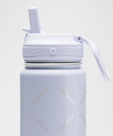 Fľaše lululemon Back to Life 710 ml Water Bottle with Straw Print Fialová | prod20001831, 1