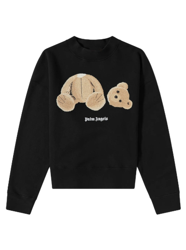 Mikina Palm Angels Bear Fitted Crew Sweat Čierna | PWBA016F21FLE0011060