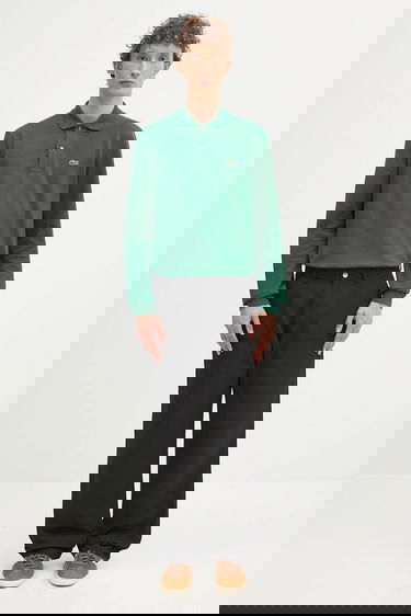 Polo tričko Lacoste Cotton Long-Sleeve Polo Zelené | L1312.032, 4