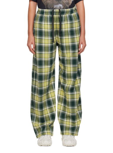 Nohavice Acne Studios Check Trousers Zelené | CK0084-