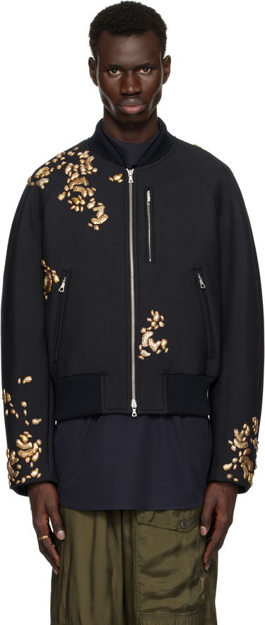 Bomber bunda Dries Van Noten Dries Van Noten Hardware Embellished Bomber Jacket Čierna | 251-020536-1330, 0