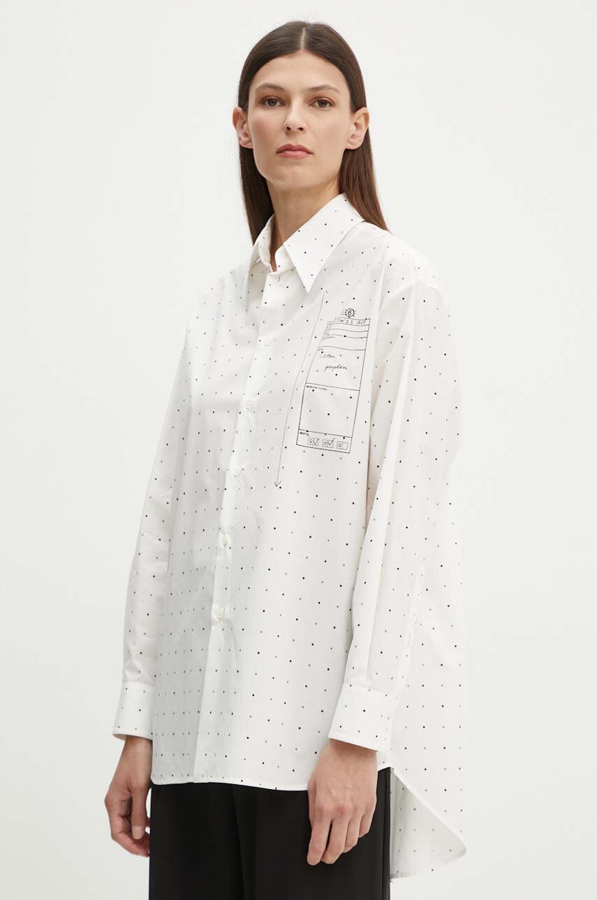 Košeľa Maison Margiela MM6 Relaxed Fit Shirt with Sketch Print Biela | S52DT0014.S78157, 0