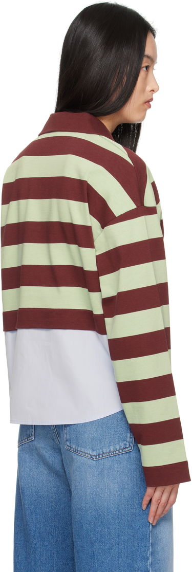 Sveter Max Mara Weekend Max Mara Halle Cropped Striped Polo Zelené | 2515951021600, 2