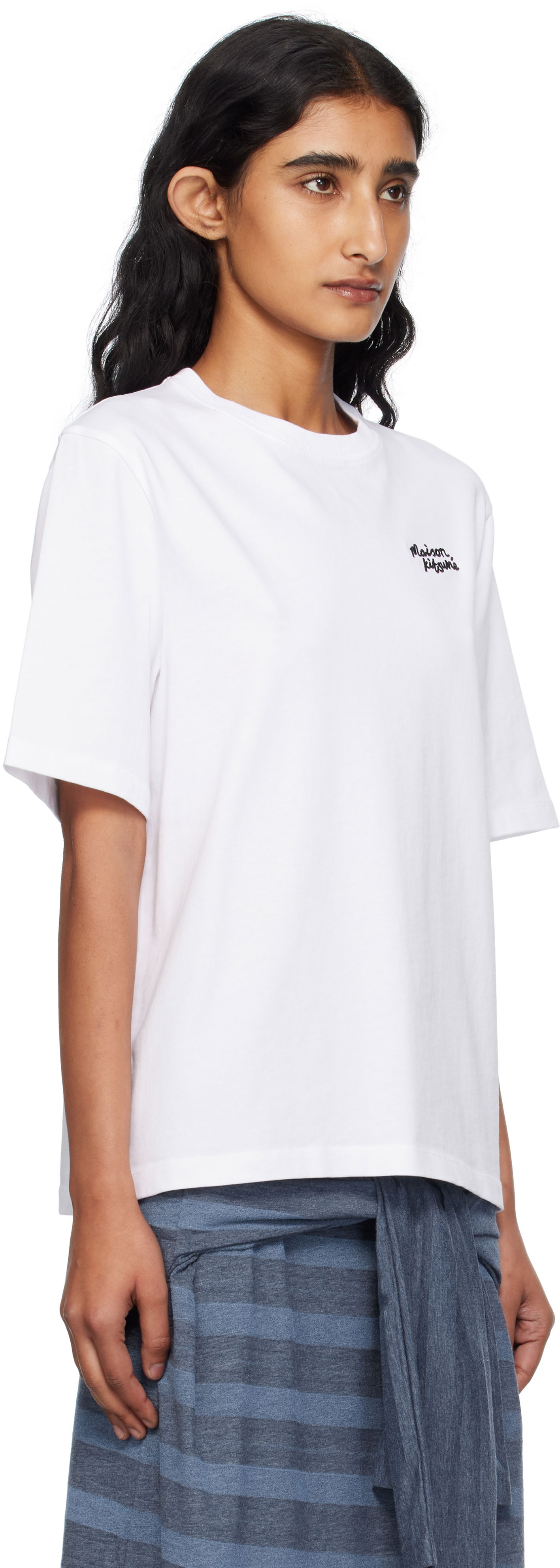 Tričko MAISON KITSUNÉ Maison Kitsuné Handwriting Comfort T-Shirt Biela | PW00114KJ0119, 1