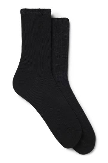 Ponožky BOSS Two-pack short-length socks with sparkling details Čierna | 50548291