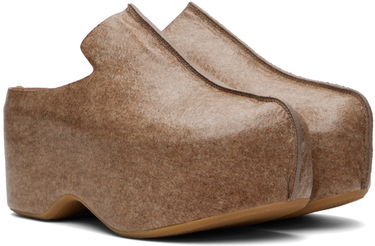 Oblečenie JW Anderson JW Anderson Laminated Felt Platform Clogs Hnedá | ANM42500D, 3