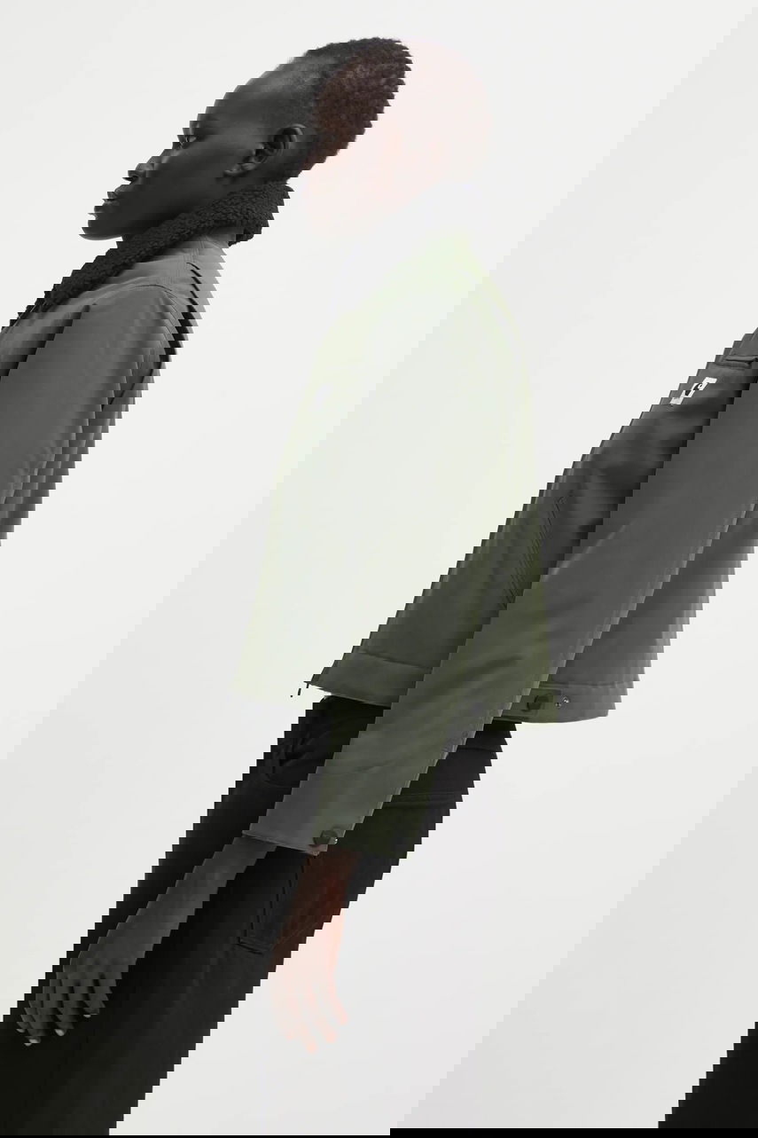 Bunda Carhartt WIP Newkirk Cropped Jacket with Faux Fur Collar Zelené | I035699.3CWXX, 1